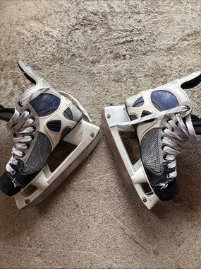 CCM Youth Hockey Skates - White, Black & Blue